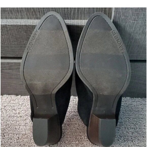 2 PAIRS of Old Navy Faux Suede Mules - 1 Black and 1 Brown - SZ: 8 - EUC - Picture 5 of 9